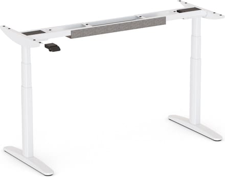 Worktrainer - OvalDesk Wit - Zit sta bureau frame - Hoogte 63,5 - 128,5 cm - Breedte 110 - 190 cm - Elektrisch onderstel - Memory display
