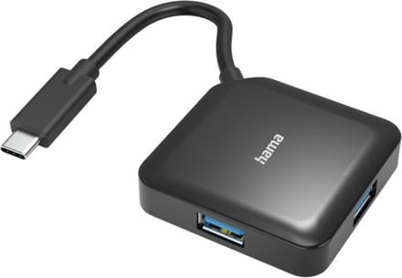 Hama USB-C (USB 3.2 Gen 2) multiport hub 4 poorten Zwart