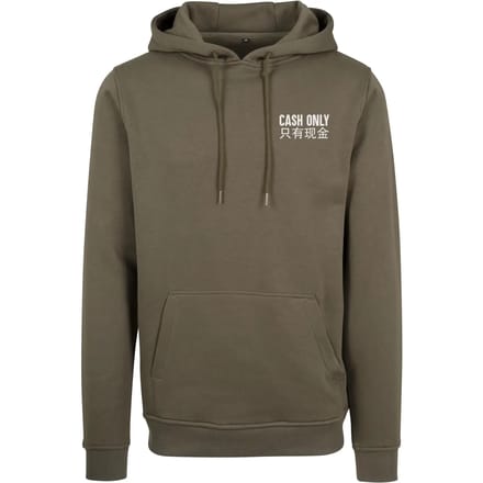 Mister Tee - Cash Only Hoodie/trui - S - Olijfgroen