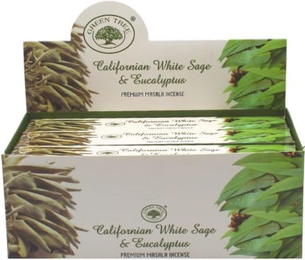 Green Tree Californian White Sage & Eucalyptus Wierook (12 pakjes a 15 gr)