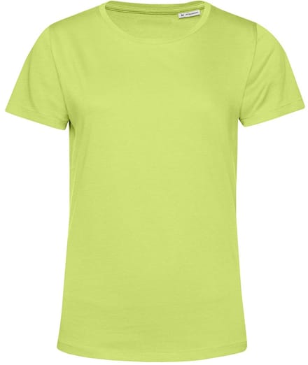 B&C Dames/dames E150 Organic T-Shirt met korte mouwen (Kalk groen)