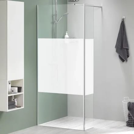 Sealskin Inloopdouche Mix&match 88x200cm - Geborsteld Staal Profiel - 8 Mm Helder Glas