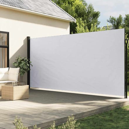 vidaXL - Windscherm - uittrekbaar - 200x300 - cm - wit