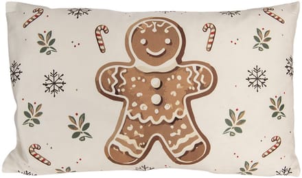 Clayre & Eef Kussenhoes 30x50 cm Beige Polyester