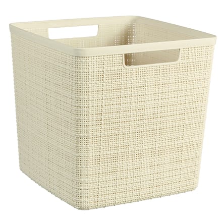 Curver Jute Opbergmand Cube - 17 liter - Gebroken wit