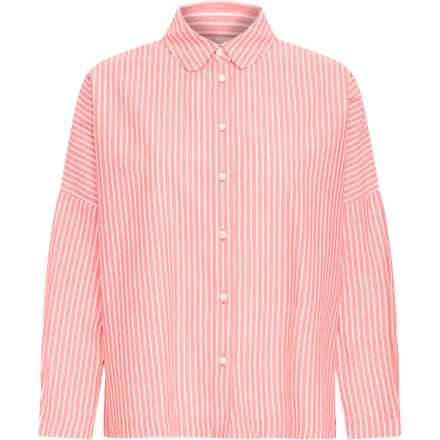 Ichi IHGILEY SH Dames Blouse - BIRCH / PINK STRIPE
