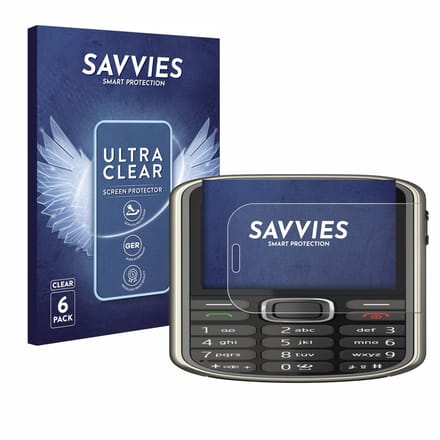 Savvies - Screenprotector voor Nokia 3720 classic - Folie Beschermfolie transparant 6 Stuks