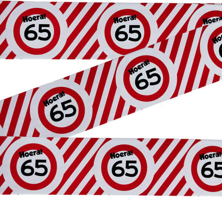 3BMT - Afzetlint 65 jaar - decoratie 65 jaar - 10 meter