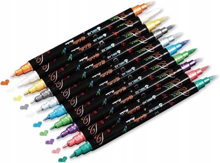 Set van 10 Metallic Acryl Markers - Levendige Kleuren voor Creativiteit