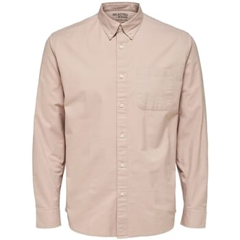 Overhemd Lange Mouw Selected Noos Regrick Oxford Shirt - Shadow Gray