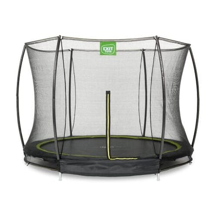 EXIT Silhouette Trampoline ø244cm - met Veiligheidsnet - Inground - Rond - Voor Kinderen - Zwart