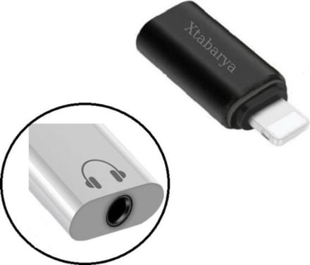 Adapter 3.5mm jack naar 8 pin Geschikt voor iphone Digitale Adapter Bluetooth zwart