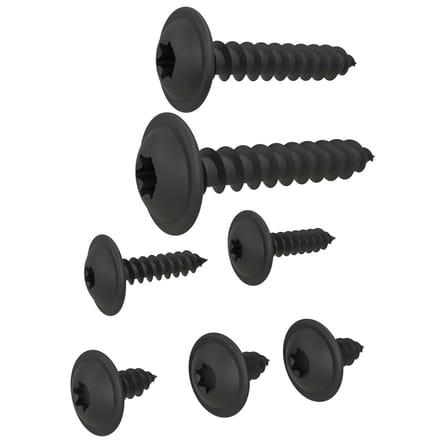 Auprotec Parkerschroeven, platte kop, torx, zwart,verzinkt, DIN 7049
