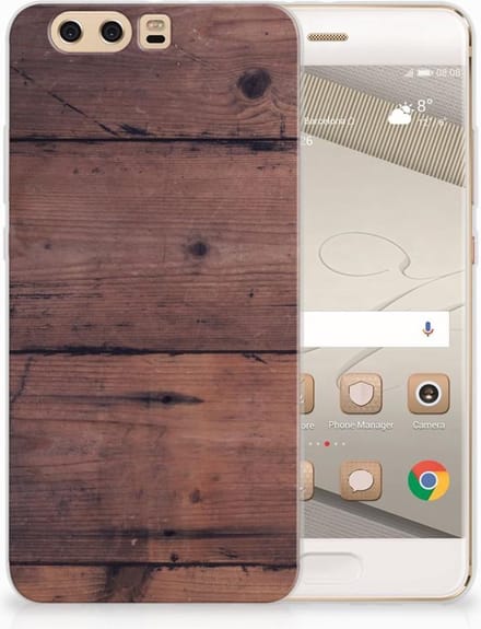 Huawei P10 Plus Bumper Hoesje Old Wood