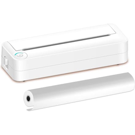 A4 draagbare papierprinter Thermisch printen Draadloos BT Connect Compatibel met iOS en Android wit