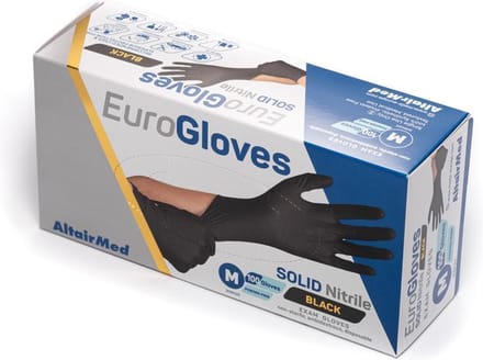 Eurogloves solid nitrile black maat XL 100 st.