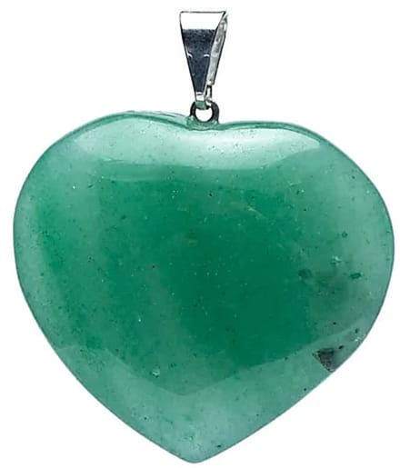 Groene kwarts edelsteenhanger hartvorm
