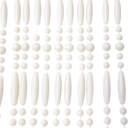 Deurgordijn, vliegengordijn van parels, 90 x 220 cm, robin, wit