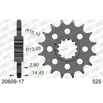 Tandwiel Afam 525 17 dents