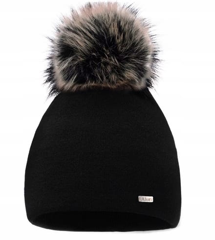 ALUR Classic - Dames Wintermuts - Eko Bontpompon - Dubbel Laags & Warm - Trendy Design
