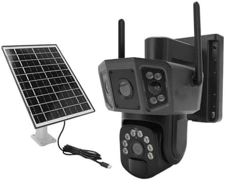 Beveiligingscamera Draadloos - Buiten Camera - Huis Bewaken - Dubbele Lens - 8MP - Wit