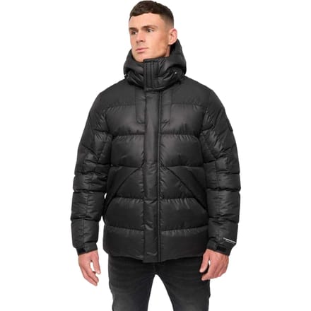 Crosshatch Heren Polyester Gequilt Jacket (Zwart)