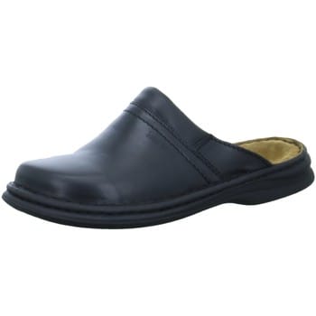 Josef Seibel Max Black Pantoffel Open Muilen Zwart Leer Heren - Zwart - 46