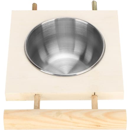 Bol d'alimentation pour perroquets, accessoire de Cage d'alimentation en eau et nourriture en acier inoxydable avec support Type 1 gray