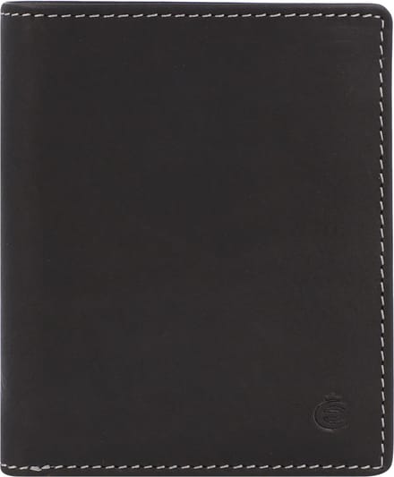 Esquire Dallas portemonnee leer 9 cm - Jongens - Staand formaat - schwarz