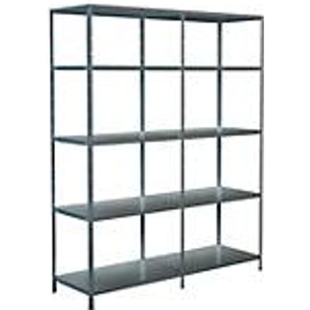 Legborden zonder grendels, H 2000 x B 1600 x D 500 mm, gegalvaniseerd