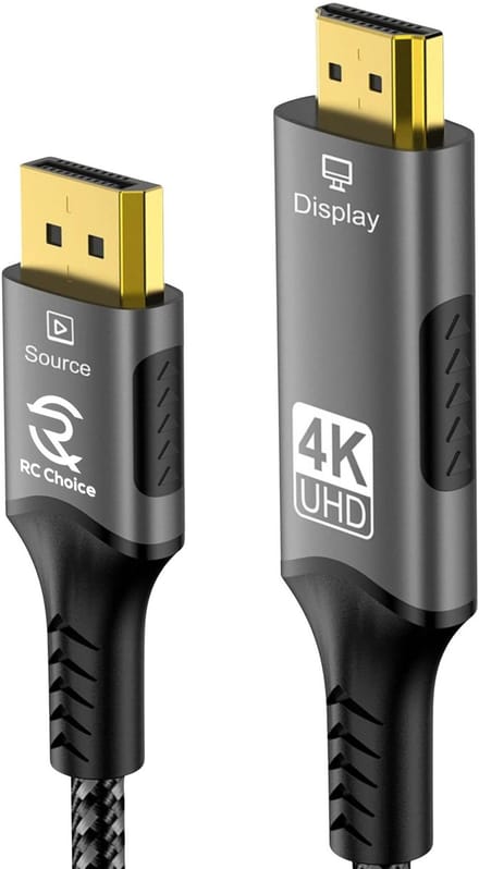 DisplayPort naar HDMI Kabel - 4K 120Hz - 3 Meter - Sterk en Flexibel Nylon