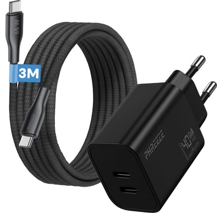 Oplaadstekker usb C - Usb C naar usb C kabel - Oplaadkabel - Oplader voor telefoon, tablet, usb C laptop - Snellader - 3 meter
