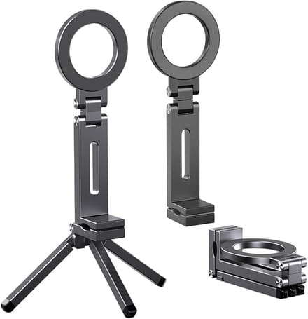 Draagbare magnetische smartphone tripod, opvouwbare houder voor stabiliteit en veelzijdigheid