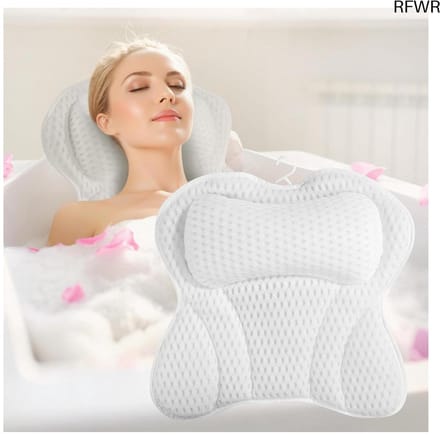 RFWR® Badkussen voor optimaal comfort in bad met 6 zuignappen