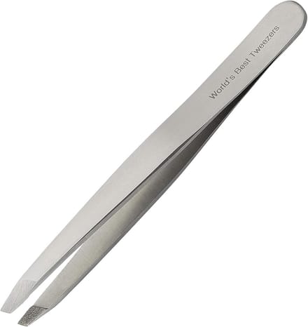 Precision Pincet met Diamantpunt voor Wenkbrauwen en Ingegroeide Haren - Schuin Tip