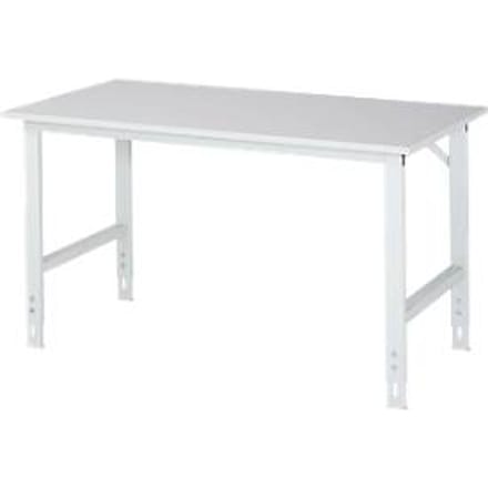 Werktafel, melamine blad, B 1500 x D 800 x H 760-1080 mm