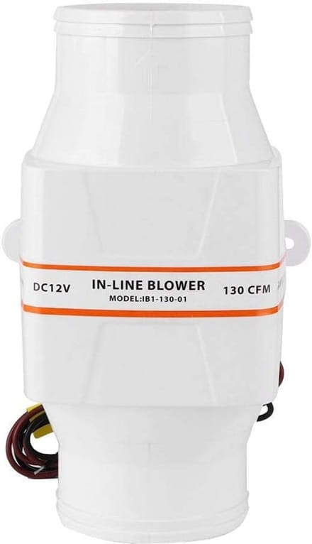 Stille 24V DC Inline Luchtventilator 7,5 cm voor Boot en Camper