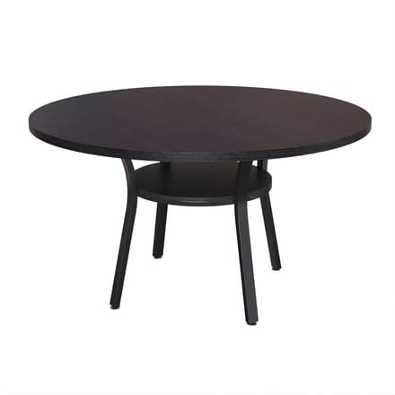 Ronde Eettafel 120 cm - Met Opbergplank - Zwart