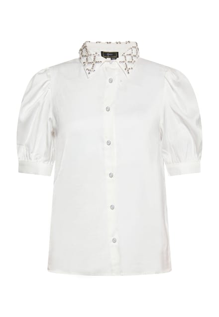 Faina overhemdblouse Dames wolwit