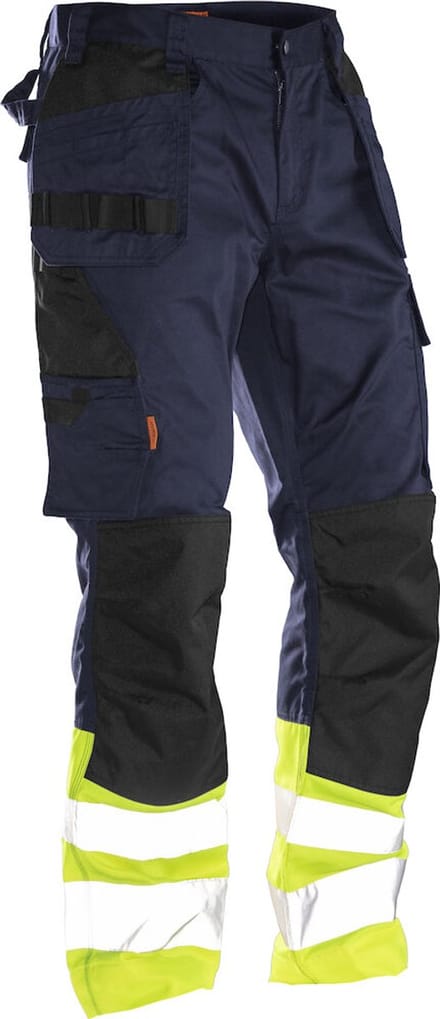 Jobman 2513 Hi-Vis Trousers HP 65251320 - Navy/Geel - C46