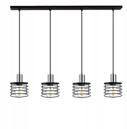 Moderne Hanglamp BALI 60-11 LED Zwart - 4xE27