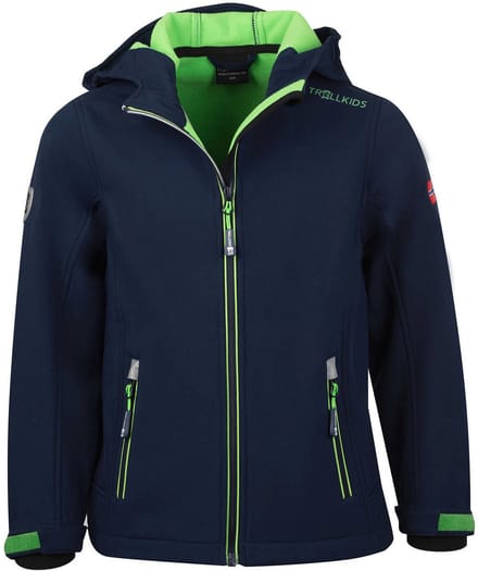 Trollkids Trollfjord Softshelljack Blauw 110 cm Kinderen