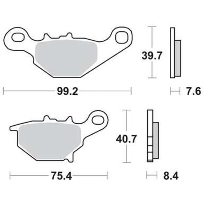Bremsbelagsatz, ohne Straßenzulassung TRW MOTO MCB772RSI