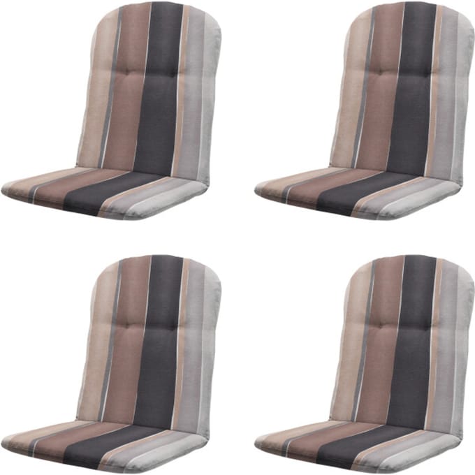 Madison kuipstoelkussen hoge rug nox - 96x45x3,5cm set van 4