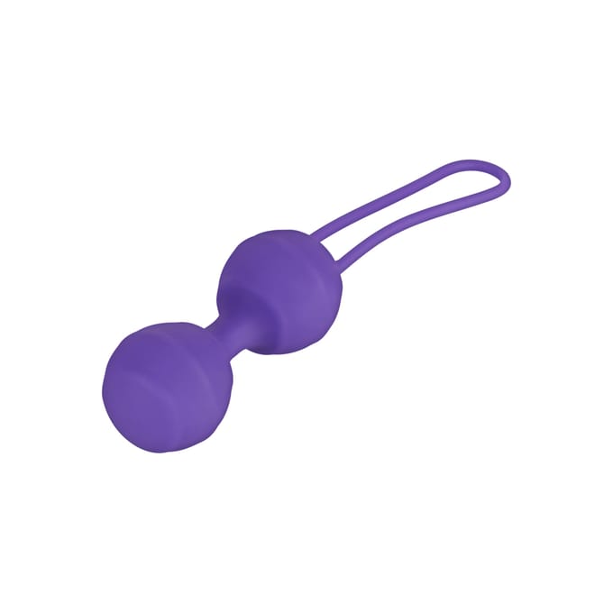 Fijn geribbelde liefdesballetjes met gewicht, siliconen, 3 cm