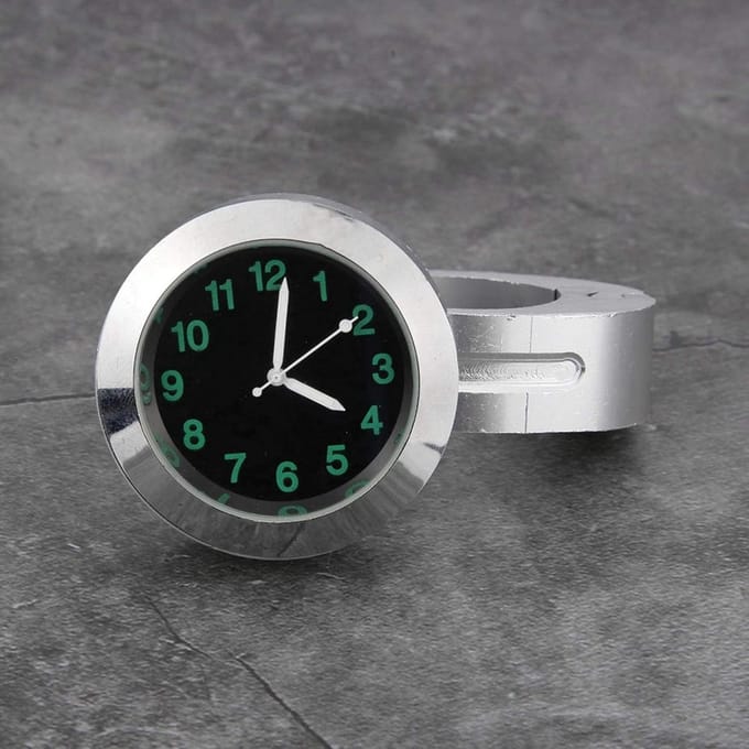 Motorcycle Clock - 7/8-1 Inch - Universele Handvatklok - Metaal - Accessoire voor Motorfiets