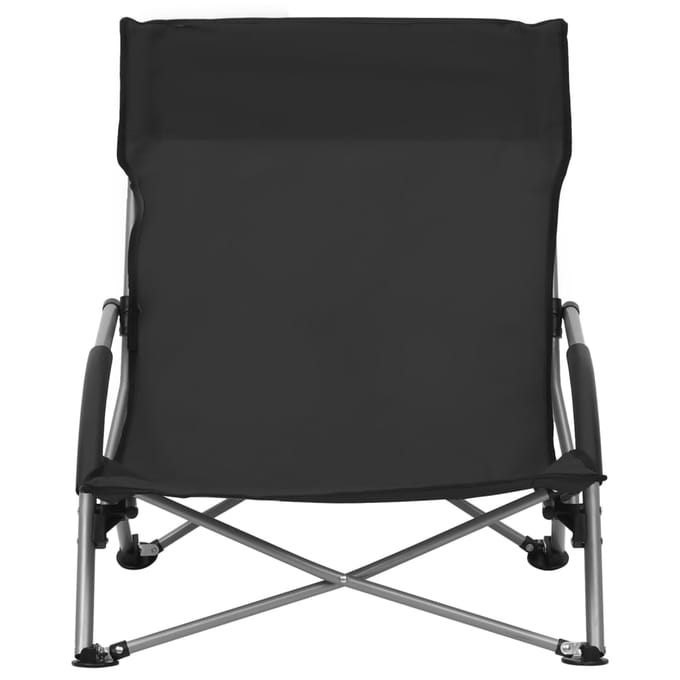 vidaXL - Opklapbare - stoelen, - 2 - stuks, - zwarte - stof