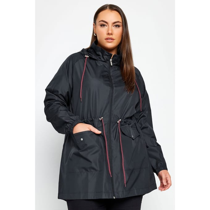 Yours Lichtgewicht Parka Met Capuchon In Donkerblauw Size 48