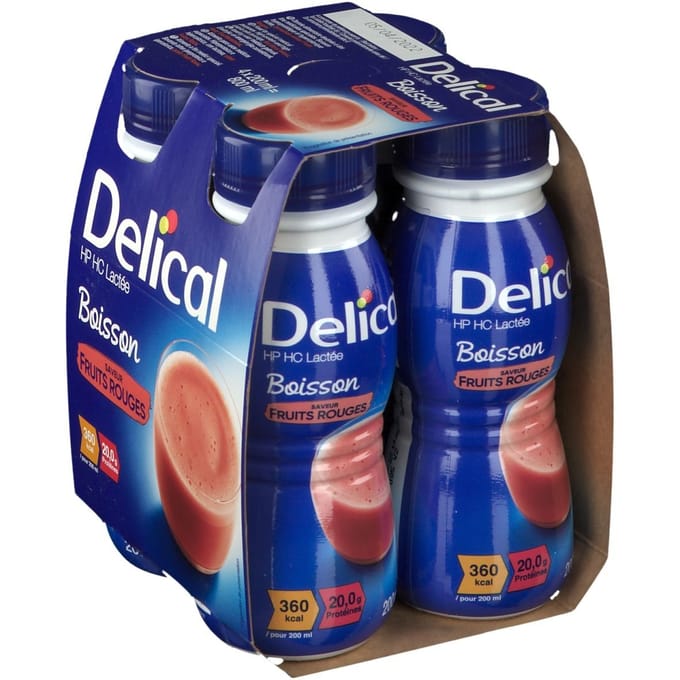 Delical Melkdrank HP-HC Rode Vruchten 360kcal 4x200 Vloeistof
