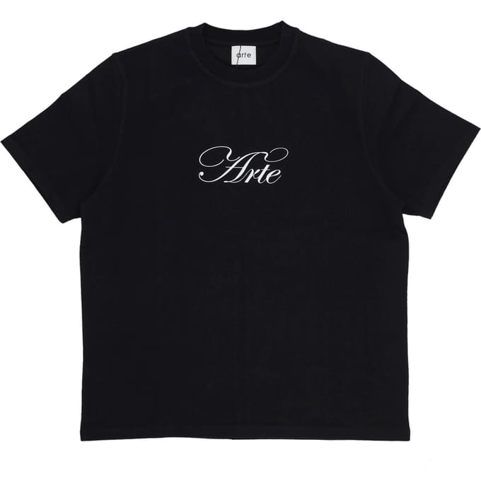 Heren T-shirt Script Logo Tee Black